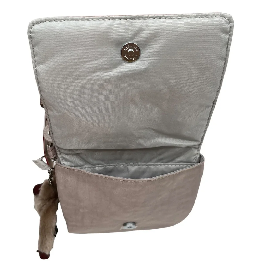 Kipling Eldorado Women's Small Nylon Crossbody Bag Tan Beige Water Resistant